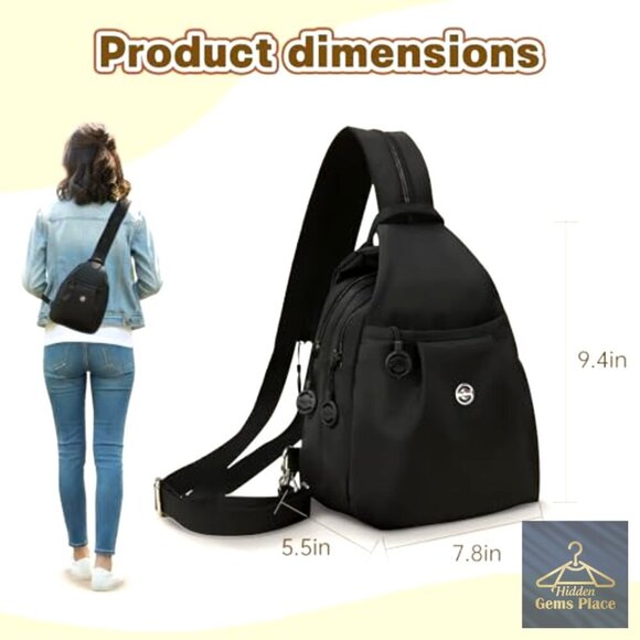 Waterproof Convertible Backpack, Multi-Compartment Oxford Bag for Commuter
